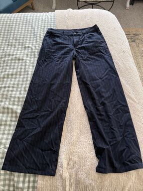 Brandy Melville Navy Pinstripe Trousers with Label